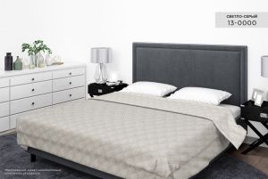 Покрывало "Бояртекс" ультрастеп гл/кр. диз. №13-0000 Светло-серый (верх/низ светло-серый)