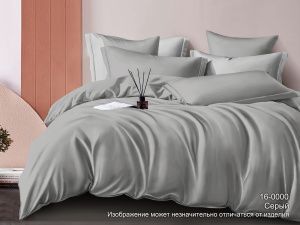 Набор: 2 наволочки сатин гл/кр диз. № 16-0000 (Светлый графит)