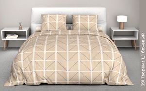 КПБ Бязь "Бояртекс" диз. № 391 Теорема, 1/1 Вид, бежевый (L)