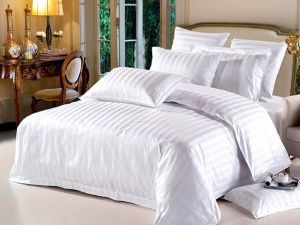 КПБ Сатин-страйп "Luxor" диз. № Полоса 3х3 (1,3) Белый