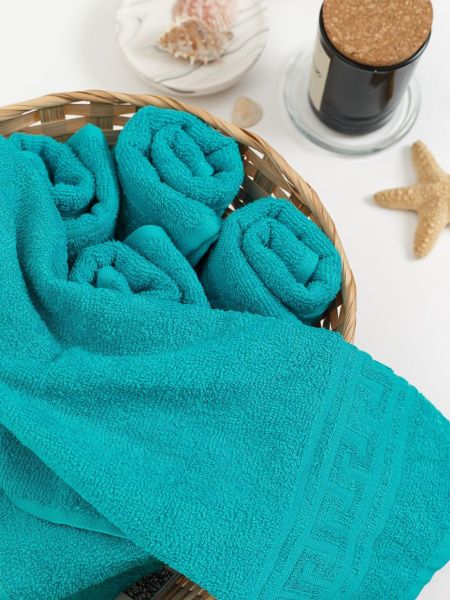 Полотенце махровое, г/к, 50х90, арт. ВТ 50-90Г, 380 гр/м2, цвет: 504-сине-зеленый